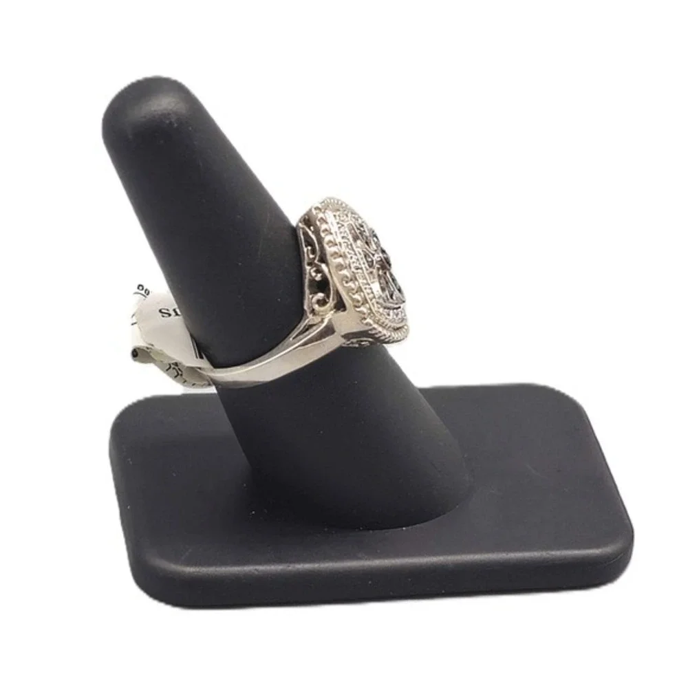 .925 SILVER DIAMOND 0.18CT FASHION RING SIZE 7 6.2G (GNH022689)